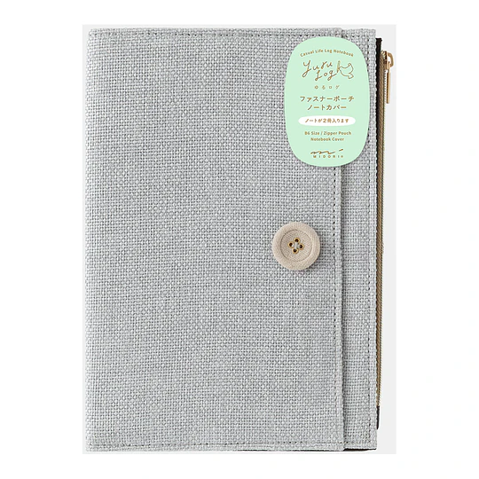 Yuru Log Notebook Cover (B6)  Cloth Gray