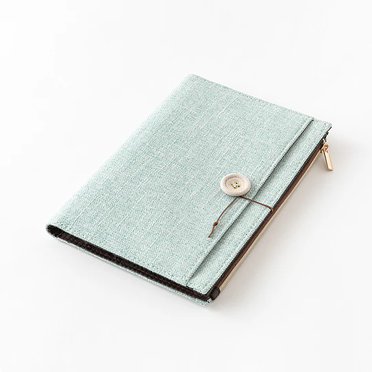 Yuru Log Notebook Cover <B6>  Cloth Light Blue
