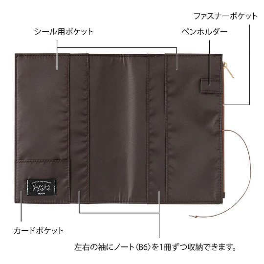 Yuru Log Notebook Cover <B6>  Cloth Light Blue