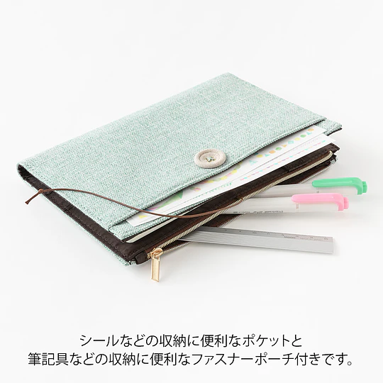 Yuru Log Notebook Cover <B6>  Cloth Light Blue