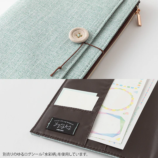 Yuru Log Notebook Cover <B6>  Cloth Light Blue