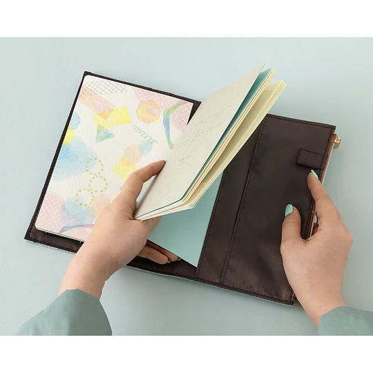 Yuru Log Notebook Cover <B6>  Cloth Light Blue