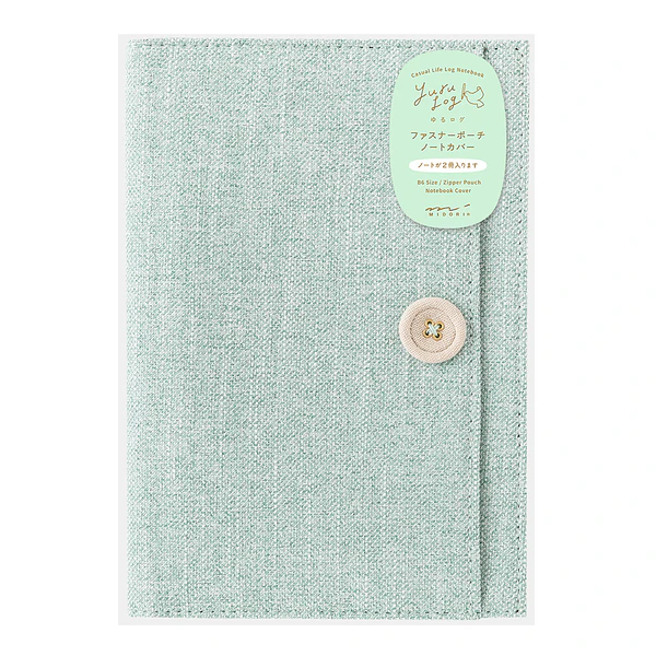 Yuru Log Notebook Cover <B6>  Cloth Light Blue
