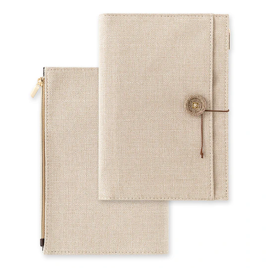 Yuru Log Notebook Cover <B6>  Cloth Beige