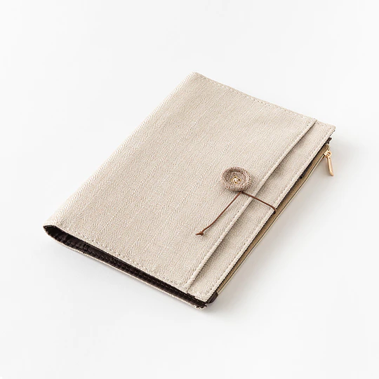 Yuru Log Notebook Cover <B6>  Cloth Beige