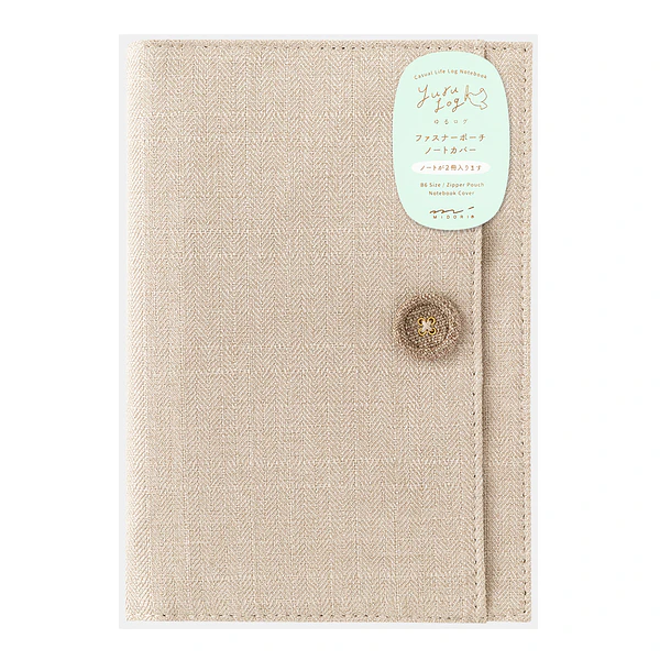 Yuru Log Notebook Cover <B6>  Cloth Beige