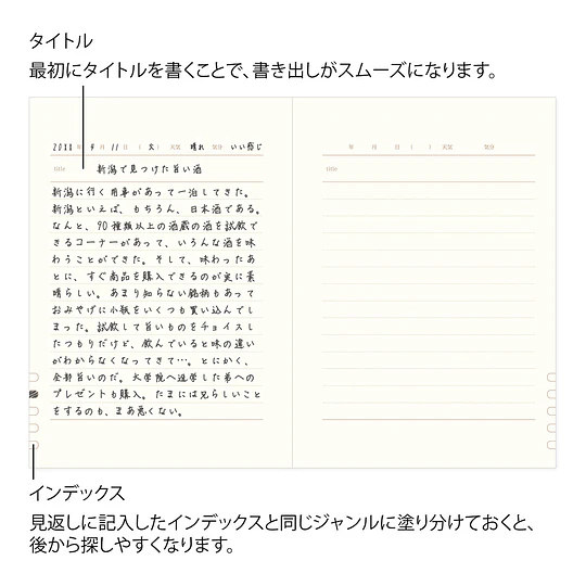 Midori Diary 1 day 1 page Classic Blue