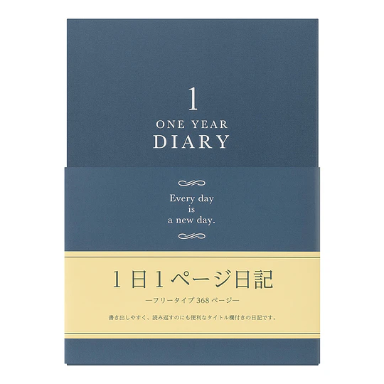 Midori Diary 1 day 1 page Classic Blue