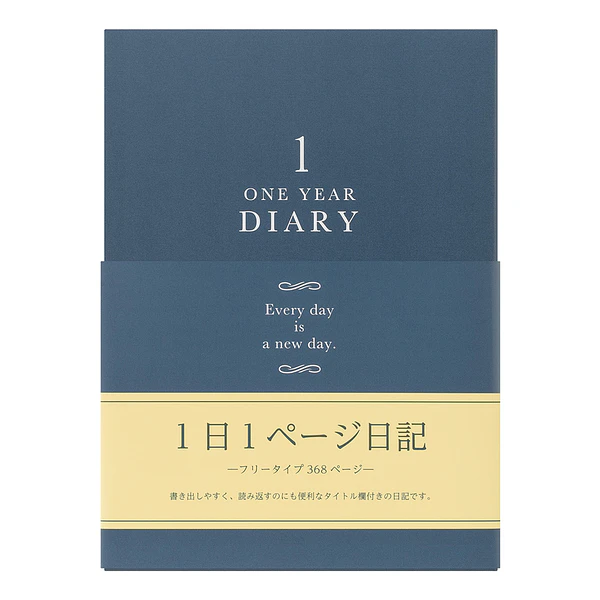 Midori Diary 1 day 1 page Classic Blue