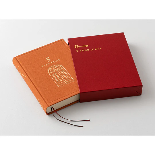 Midori 5-Year Diary Gate Mini Red