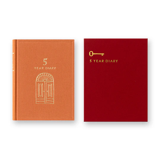 Midori 5-Year Diary Gate Mini Red
