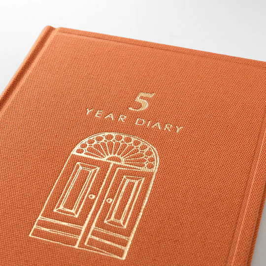 Midori 5-Year Diary Gate Mini Red