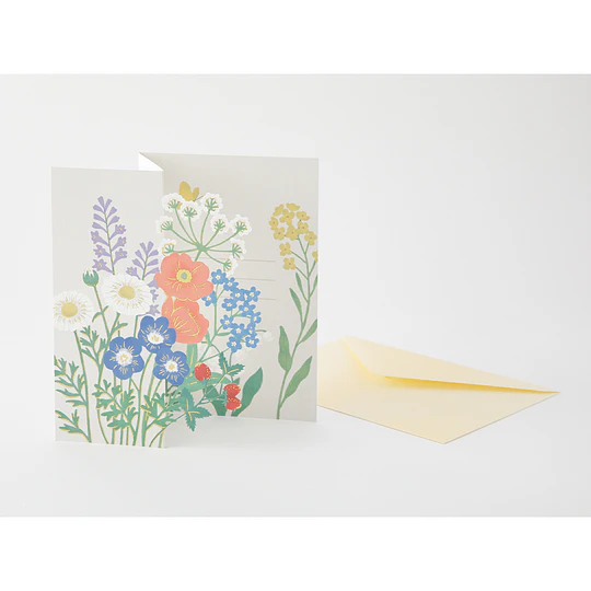 Midori Decorative 3D Greeting Card  Wildflower