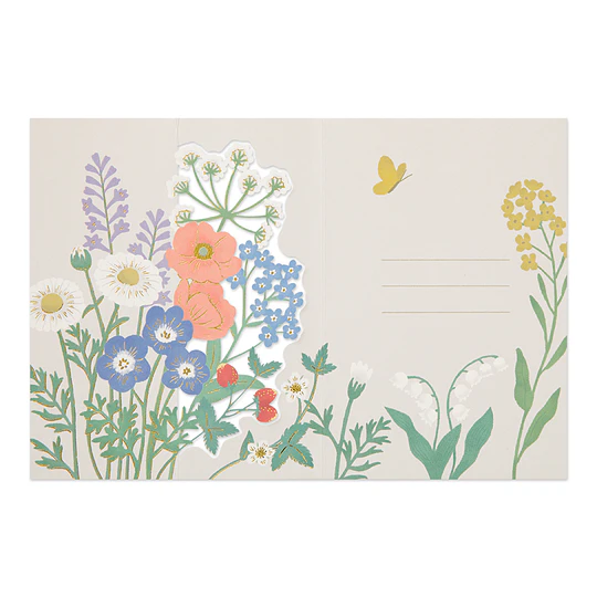 Midori Decorative 3D Greeting Card  Wildflower