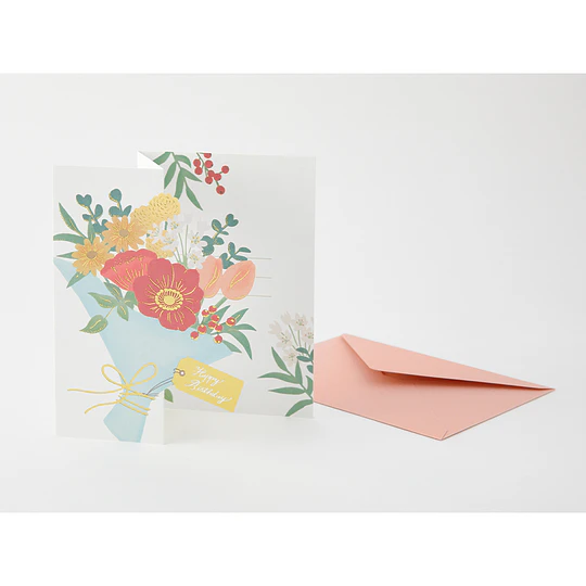 Midori Decorative 3D Greeting Card Birthday  Bouquet