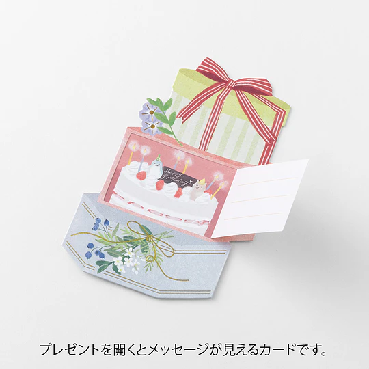 Midori Card Peel Back  Birthday Present