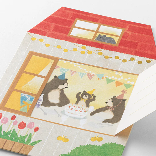 Midori Card Peel Back  Birthday House
