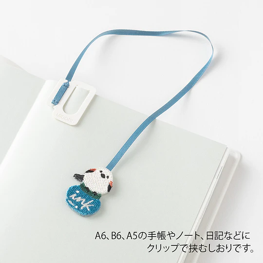 Midori Embroidery Bookmarker Long-tailed Tit