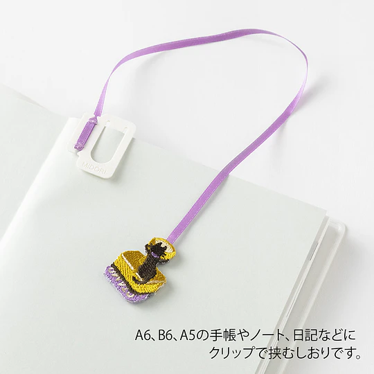 Midori Embroidery Bookmarker Cat
