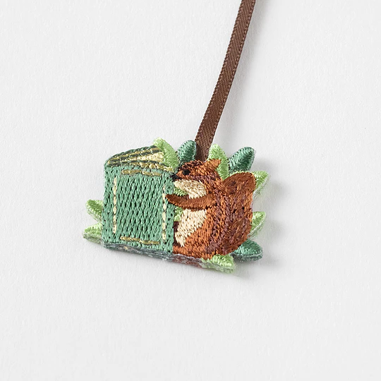 Midori Embroidery Bookmarker Squirrel