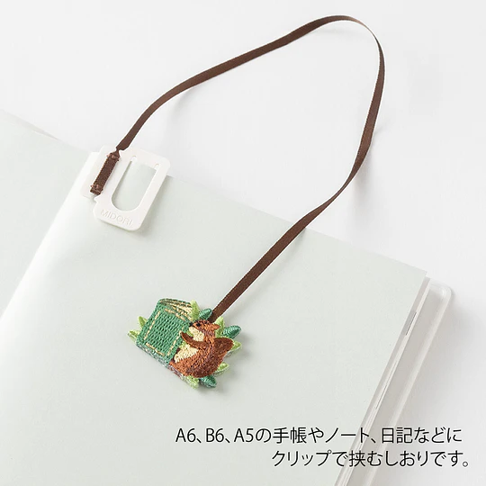 Midori Embroidery Bookmarker Squirrel