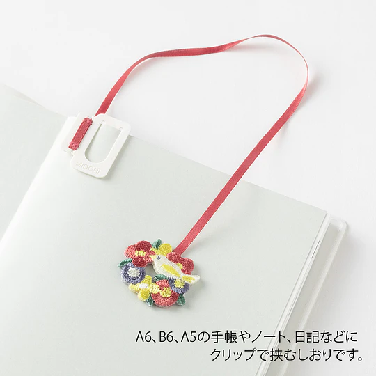 Midori Embroidery Bookmarker Bird