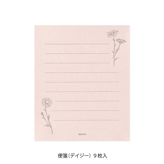 Midori Mini Letter Set HANAIRO WASHI Pink