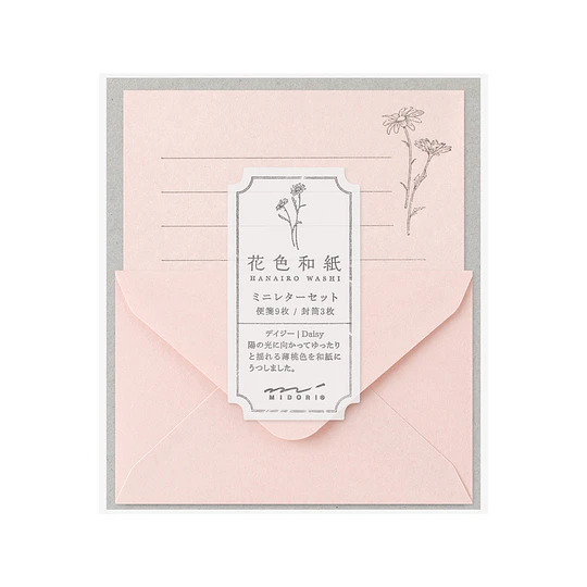 Midori Mini Letter Set HANAIRO WASHI Pink