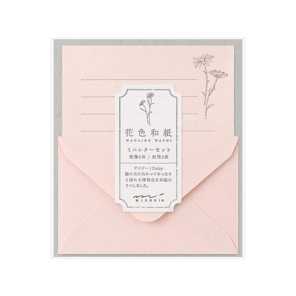 Midori Mini Letter Set HANAIRO WASHI Pink