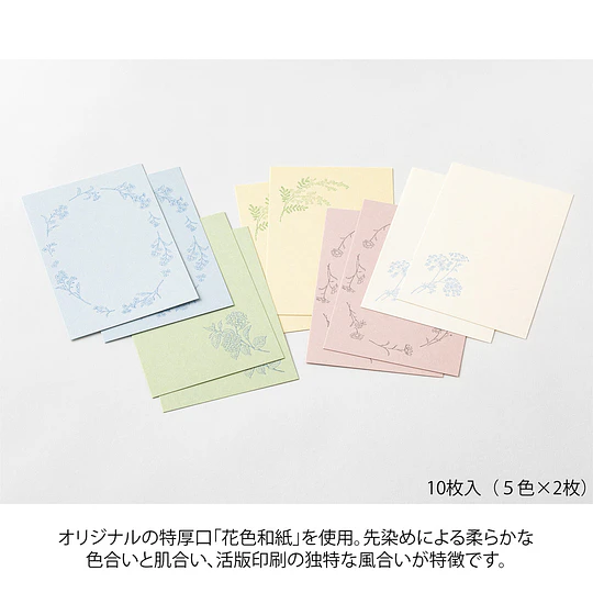 Midori Postcard 5 colors HANAIRO WASHI 