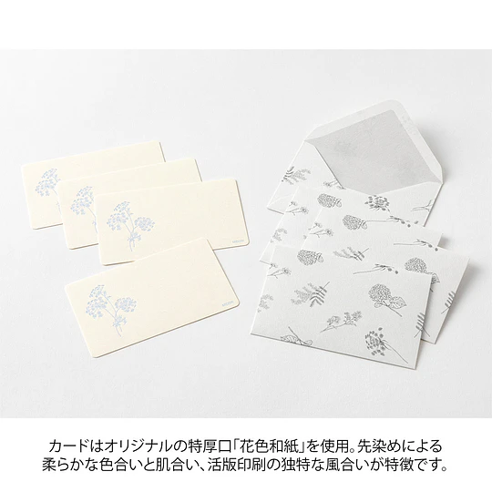 Midori Card Set Business Card Size HANAIRO WASHI White