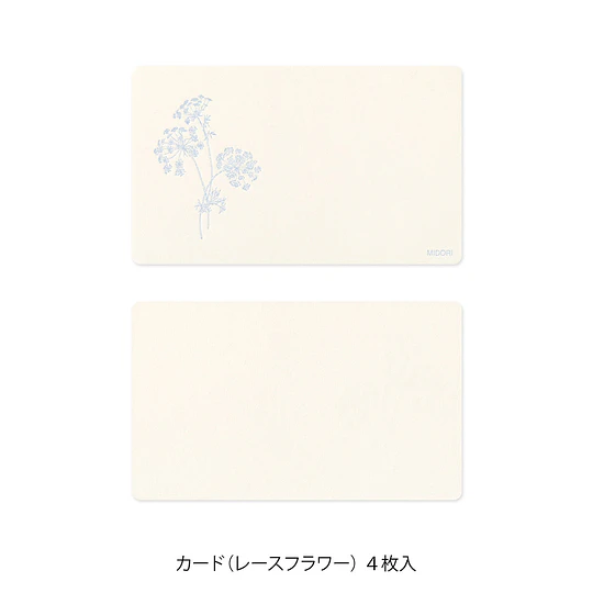 Midori Card Set Business Card Size HANAIRO WASHI White