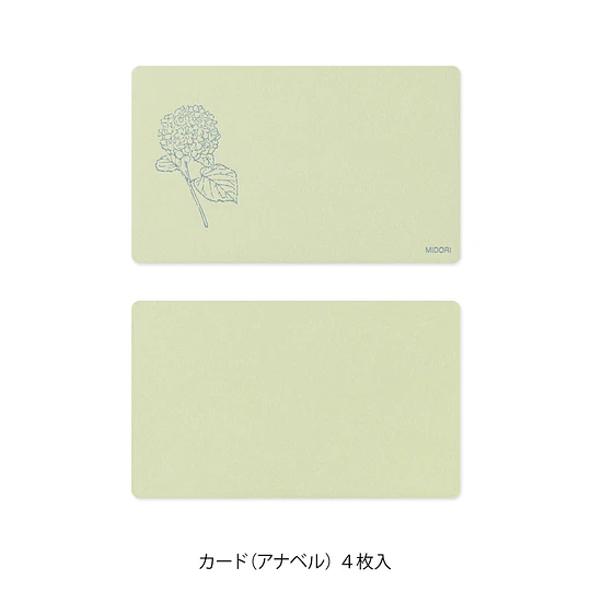 Midori Card Set Business Card Size HANAIRO WASHI Green
