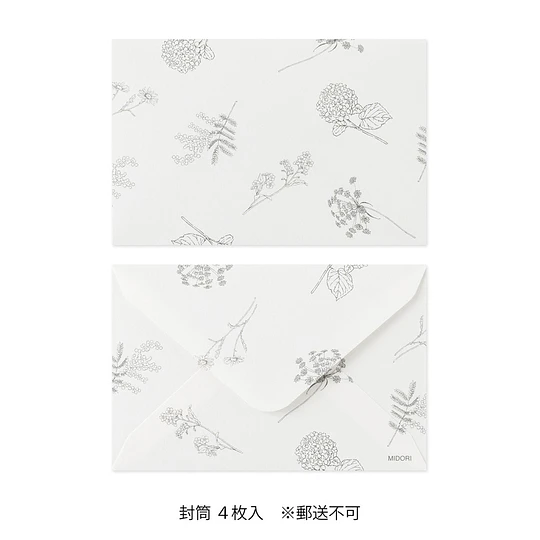 Midori Card Set Business Card Size HANAIRO WASHI Green