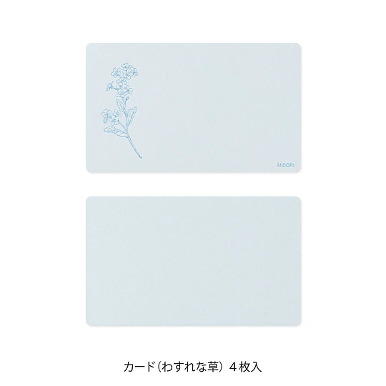 Midori Card Set Business Card Size HANAIRO WASHI Blue