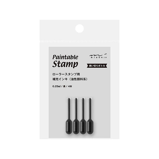 Midori Paintable Satmp Roller Refill Ink Black