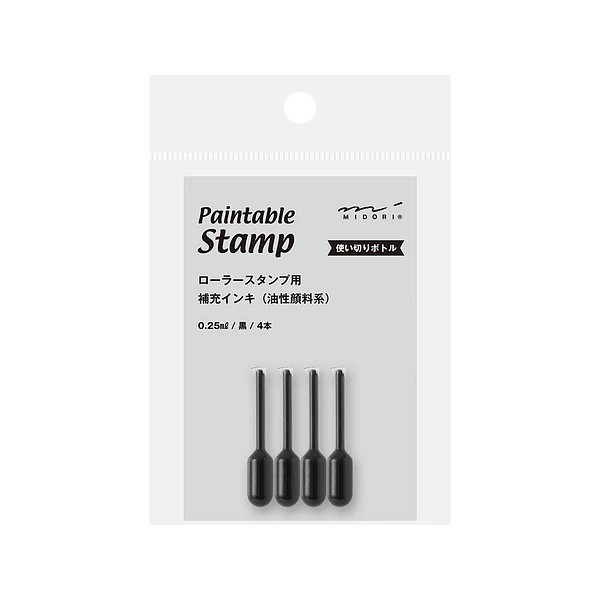 Midori Paintable Satmp Roller Refill Ink Black