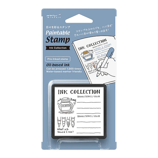 Midori Paintable stamp Pre-inked Ink Collection A