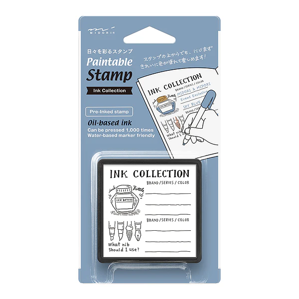Midori Paintable stamp Pre-inked Ink Collection A
