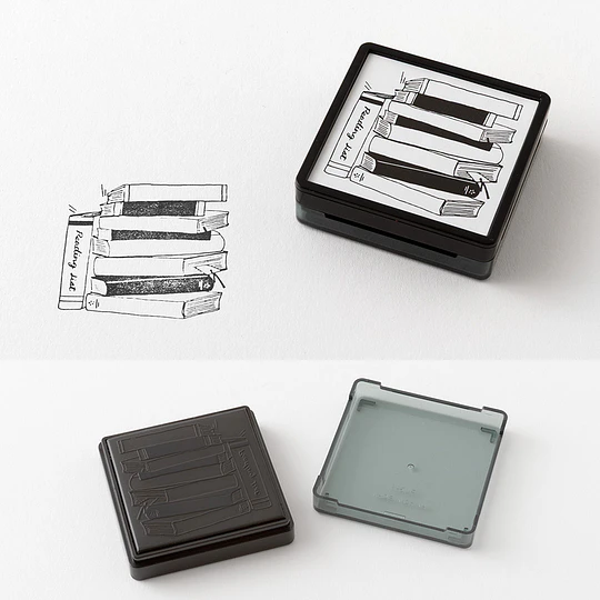 Midori Paintable stamp Pre-inked Reading List
