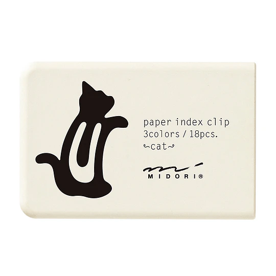 Midori Index Clips Cat