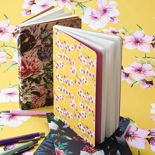 Cedon Libreta con Elástico A5 Blossoms Yellow