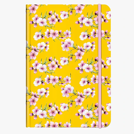 Cedon Libreta con Elástico A5 Blossoms Yellow
