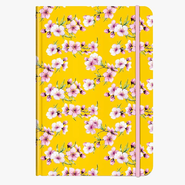 Cedon Libreta con Elástico A5 Blossoms Yellow