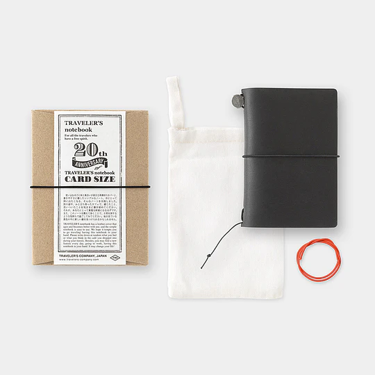 TRAVELER'S Notebook Card Size 20th Anniversary Black