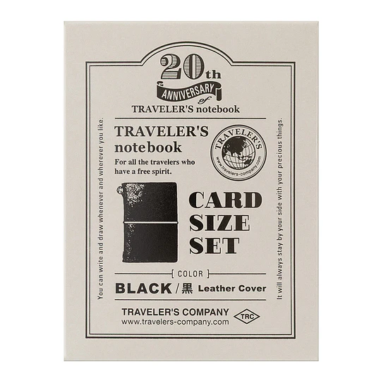 TRAVELER'S Notebook Card Size 20th Anniversary Black