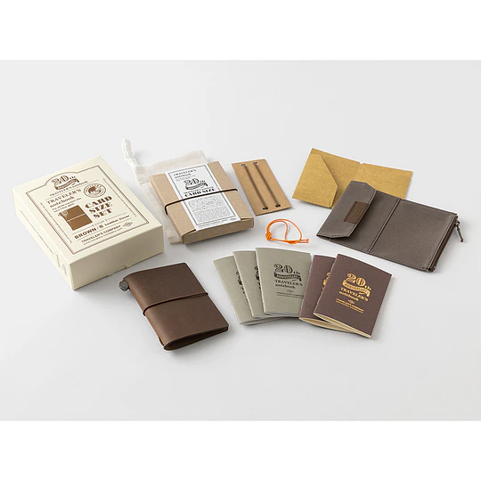TRAVELER'S Notebook Card Size 20th Anniversary Brown