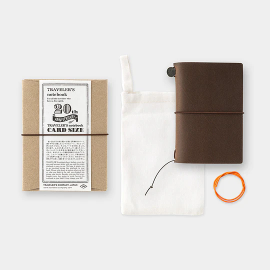 TRAVELER'S Notebook Card Size 20th Anniversary Brown