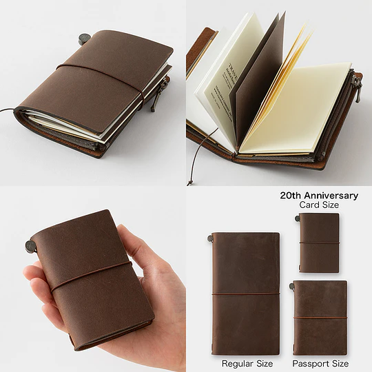 TRAVELER'S Notebook Card Size 20th Anniversary Brown
