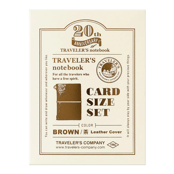 TRAVELER'S Notebook Card Size 20th Anniversary Brown